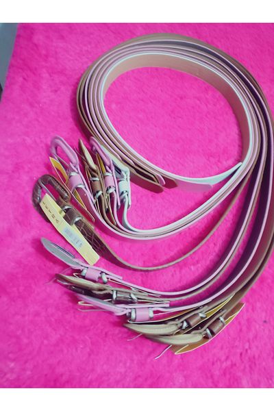 hoaryage Buckle Faux Leather Belt Average Size 102 cm Width 2.5 cm