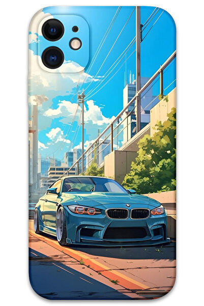 Gramaphone iPhone 11 Uyumlu Araba Desenli Telefon Kılıfı + Ekran Koruyucu - 5760