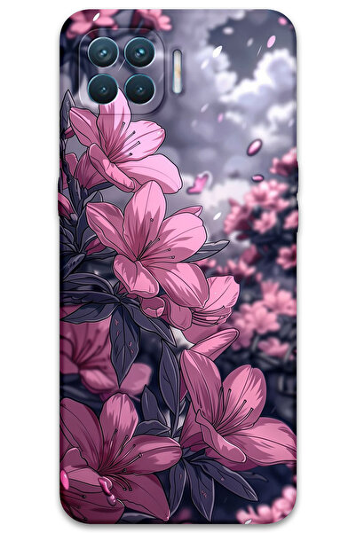 Gramaphone Oppo A73 Uyumlu Çiçek Desenli Telefon Kılıfı + Ekran Koruyucu - 5796