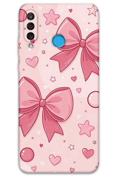 Gramaphone حافظة هاتف بنمط شريطي متوافقة مع هاتف Huawei P30 Lite + واقي شاشة ...