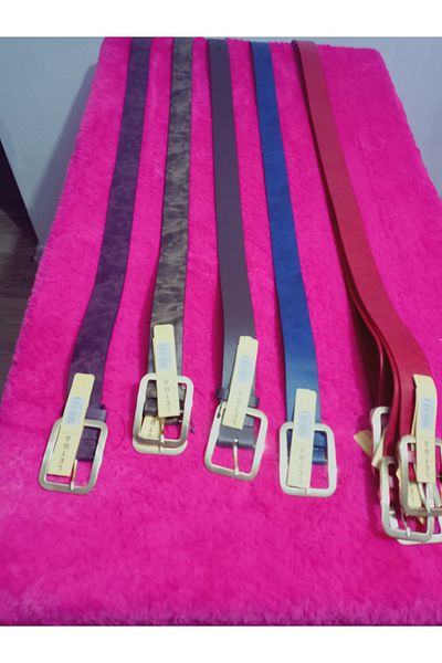 hoaryage Buckle Faux Leather Belt Average Size 105 cm Width 3.5 cm