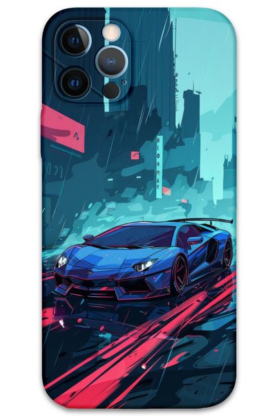 Gramaphone حافظة هاتف بنمط السيارة متوافقة مع هاتف iPhone 12 Pro Max + واقي ش...