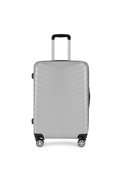 Wexta WX-1001 Gümüş Orta Boy Abs Valiz / Seyahat Bavul