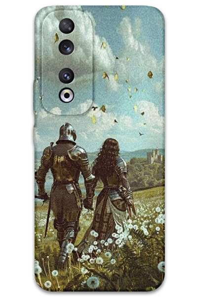 Gramaphone Huawei Honor 90 Uyumlu Retro Desenli Telefon Kılıfı + Ekran Koruyu...