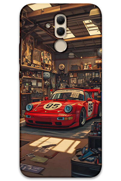 Gramaphone Huawei Mate 20 Lite Uyumlu Araba Desenli Telefon Kılıfı + Ekran Ko...