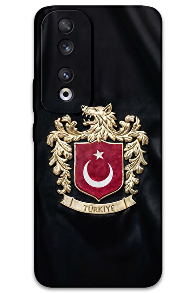 Gramaphone Huawei Honor 90 Uyumlu Türk Desenli Telefon Kılıfı + Ekran Koruyuc...
