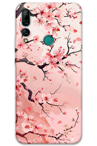 Gramaphone Huawei Y9 Prime 2019 Uyumlu Çiçek Desenli Telefon Kılıfı + Ekran Koruyucu - 5805