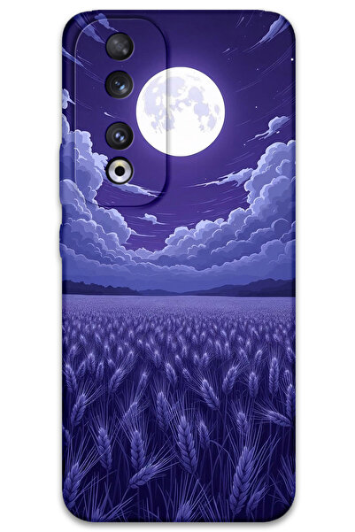 Gramaphone Huawei Honor 90 Uyumlu Çiçek Desenli Telefon Kılıfı + Ekran Koruyucu - 5797