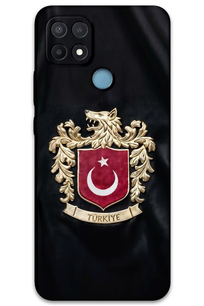Gramaphone Oppo A15S Compatible Turkish Patterned Phone Case + Screen Protect...