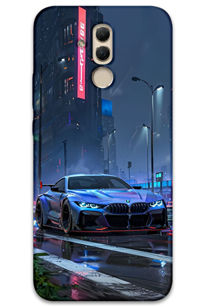 Gramaphone Huawei Mate 20 Lite Uyumlu Araba Desenli Telefon Kılıfı + Ekran Ko...