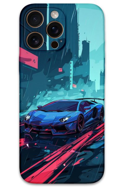 Gramaphone iPhone 16 Pro Max Compatible Car Patterned Phone Case + Screen Pro...