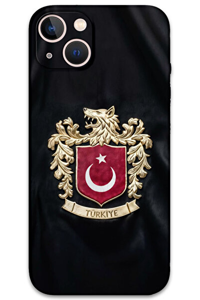 Gramaphone iPhone 15 Uyumlu Türk Desenli Telefon Kılıfı + Ekran Koruyucu - 5855