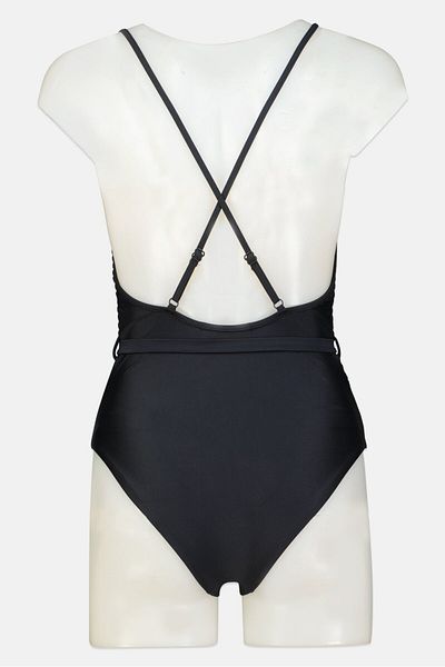 Scotch & Soda Women Non Padded Ruched One Piece, Black