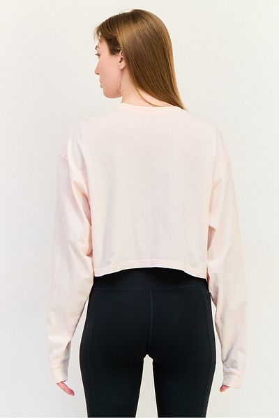 Reebok Women Oversized Long Sleeves Outdoor Sweatshirt, Pink