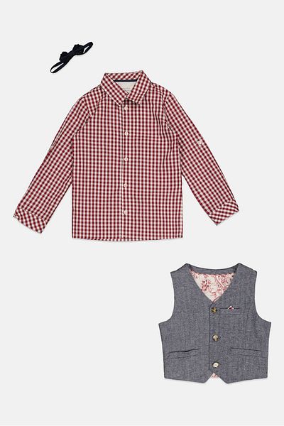MOTHERCARE Toddlers Boy 2Pcs Casual Shirt With Suit, Multicolor