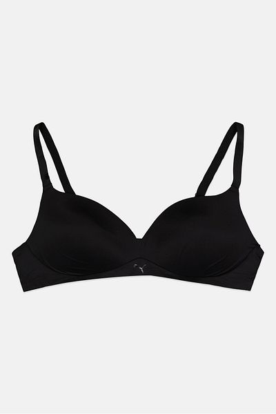 Puma Women Padded Solid Bra, Black