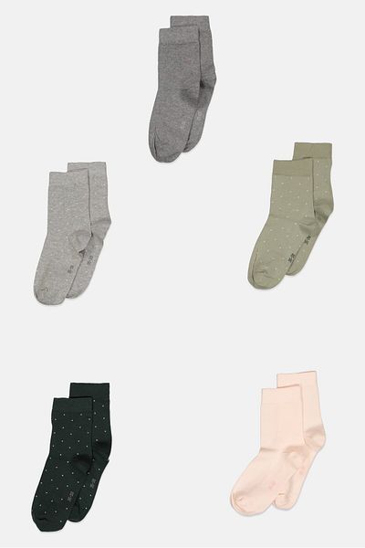 Tchibo Kids Girl 5 Pairs Socks, Dark Green