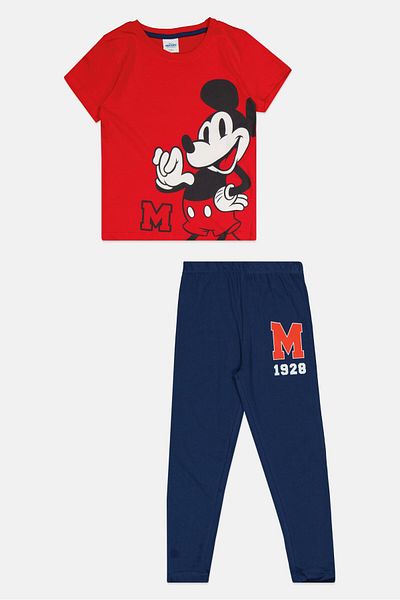 Disney Kids Boy 2 Pieces Mickey Mouse Pajama Set, Multicolor