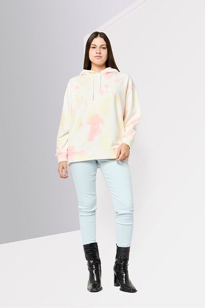 Scotch & Soda Women Tie Dye Print Long Sleeves Hoodie, Multicolor
