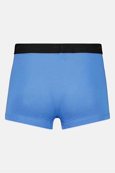 adidas Men 3 Pack Brand Logo Trunks, Navy/Grey/Blue