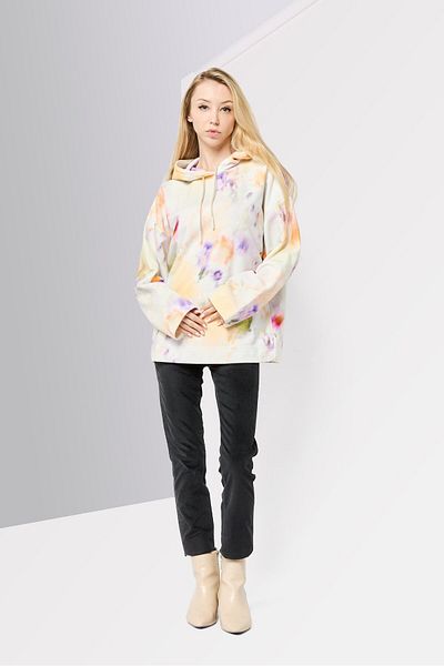 Scotch & Soda Women Tie Dye Long Sleeves Hoodies, Multicolor