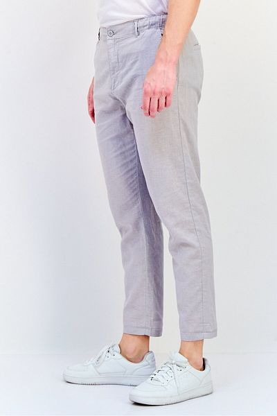 CELIO Men Regular Fit Solid Chino Pants, Light Grey