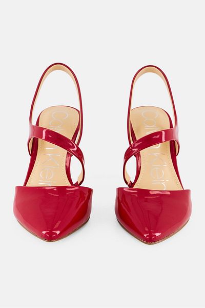 Calvin Klein Women Geena2 Slip On Stiletto Pumps, Red