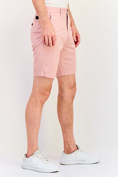 Salsa Men Solid Chino Shorts, Pink