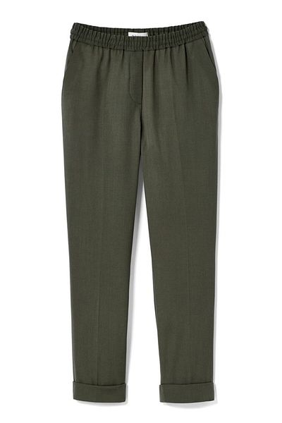 Tchibo Women Regular Fit Solid Casual Pants, Olive