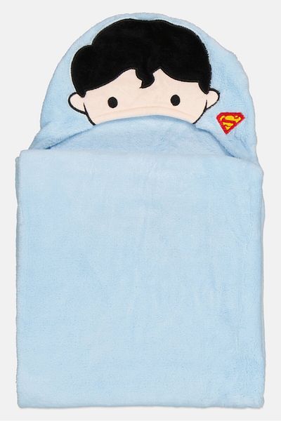 DC Toddlers Boy Hooded Blanket 78 x 95 cm, Blue