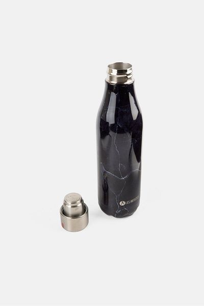 Les Artistes Paris Stainless Steel Marble Insulated Water Bottle 500 ml, Black