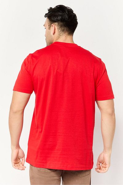 Diesel Men Crew Neck Short Sleeve Brand Logo T Shirt, Red