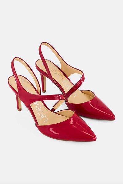 Calvin Klein Women Geena2 Slip On Stiletto Pumps, Red