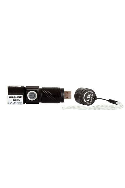 PROLINE Pocket Flashlight Led3W / 160Lumen / 600Mah / Usb - 95Mm