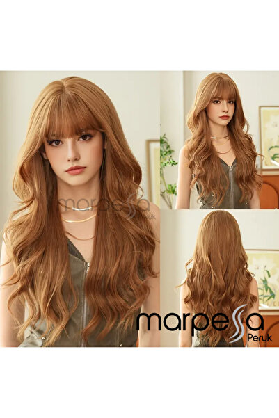 Marpessa Dalgalı Perçemli Uzun Fiber Sentetik Peruk Luxline Serisi
