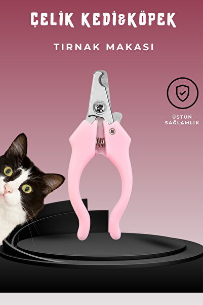 ALÇİN Çelik Kedi Köpek Tırnak Makası 12 Cm PEMBE
