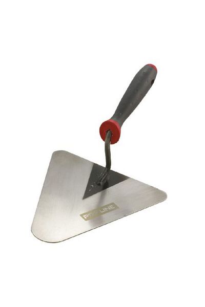 PROLINE Triangular Steel Trowel With Rubberized Handle 180X170Mm