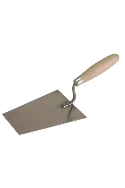 Polonia Trapezoidal Steel Trowel With Wooden Handle 160X115X75Mm