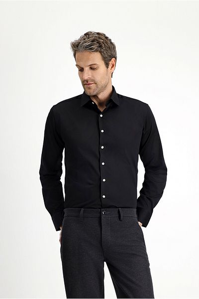 Kiğılı Long Sleeve Slim Fit Slim Fit Classic Cotton Shirt