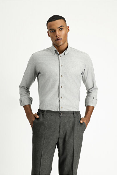 Kiğılı Довгий рукав, облягаючий крій, вузький крій, лісоруб, спортивний, бавовняний, з ґудзиками, комір-стійка