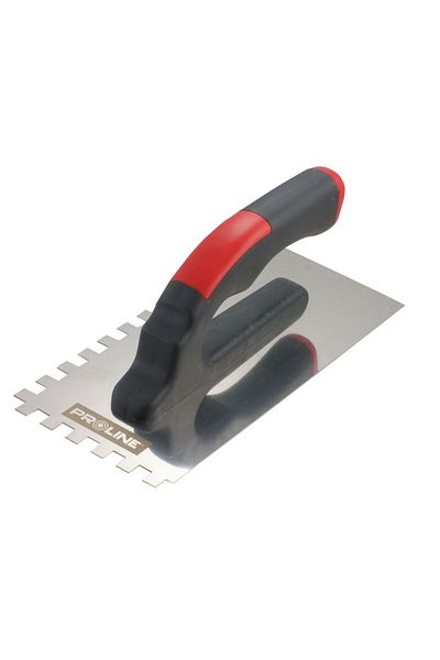 PROLINE Stainless Steel Notched Trowel With Plastic Handle 270X130/8Mm