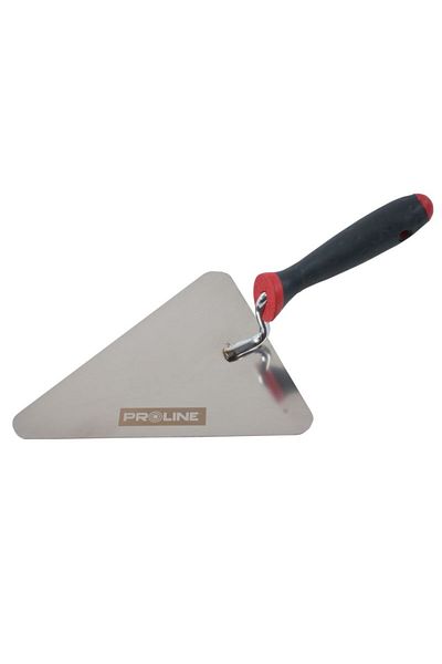 PROLINE Triangular Stainless Steel Trowel With Rubberized Handle 160X150Mm