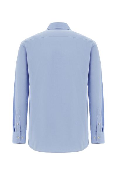 Abdullah Kiğılı Long Sleeve Regular Fit Button Collar Oxford Cotton Shirt
