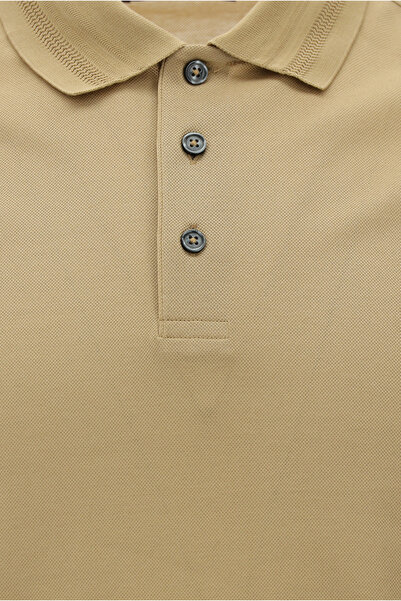 Abdullah Kiğılı Μπλουζάκι με λεπτή εφαρμογή με κεντημένο βαμβακερό γιακά πόλο Mercerized