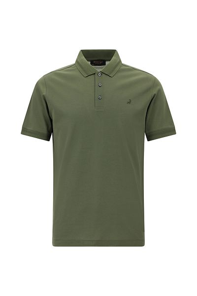 Kiğılı Slim Fit Slim Fit Embroidered Mercerized Cotton Polo Neck T-Shirt