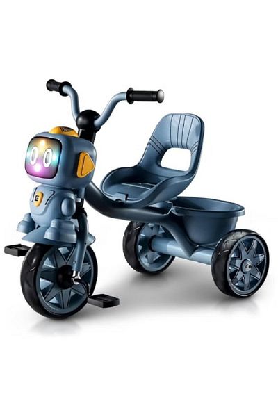 rexa Baby Tricycle Smart Plug n Play with Music Light High backrest & Rear Storage Baskets for Kids
