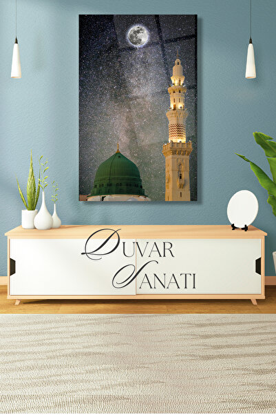 duvarsanatı Mescid-i Nebevi Hz. Pictură pe sticlă a Sfântului Ghișe, decor de...