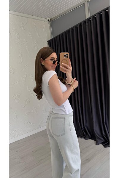 elif teke Tričko se skrytým zipem bílé