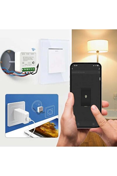 iUni Διακόπτης, DS2 WiFi Smart Relay, WiFi, 16A, Smart Life / Tuya APP, Προγραμματιζόμενος, Φωνητικός έλεγχος