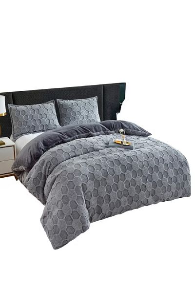 OEM Cocolino Thick Furry Duvet Cover 3 Pieces, 2 Pillowcases, Duvet Cover 200 x 230cm, with 3D Print